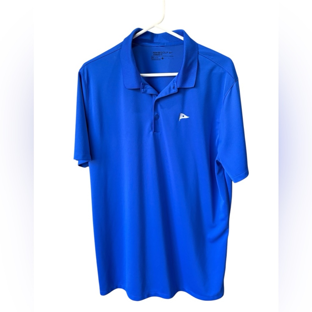 Nike Dri-Fit Men's Blue Golf Shirt Sz L
